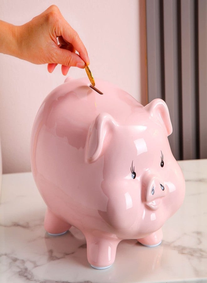 PIG WORLD 11'' Large Piggy Bank for Adults Must Break to Open,Ceramic Coin Bank,Girls Piggy Bank for Boys,Money Box Jar,Alcancias De Dinero para Adultos Niños,Money Bank,Modren Home Decor Living Room - Image 4